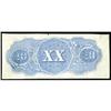 Image 2 : T-58 1863 $20 Confederate Note AU