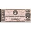 T-61 1863 $2 Confederate Note AU