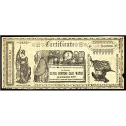 New York, NY Silver Hunting Case Watch Cert