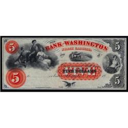 Washington NC Bank of Washington $5 Remainder PMG