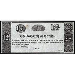 Carlisle, PA. Borough of Carlisle 12-1/2 Cents AU