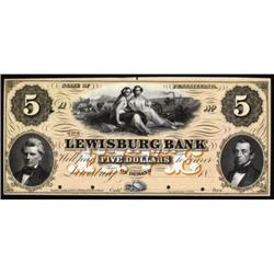 Lewisburg, PA The Lewisburg Bank Proof $5 Ch. Unc