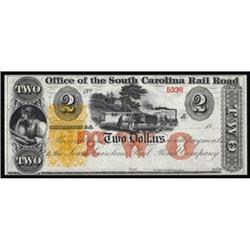 Charleston,SC.Office of South Carolina RR. $2 PMG