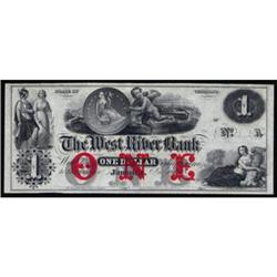 Jamaica, VT The West River Bank $1 Remainder PMG