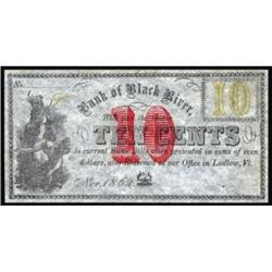 Ludlow, VT Bank of Black River.1862 10C. PMG