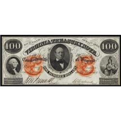 Richmond, VA Virginia Treasury Note 1862 $100 PMG