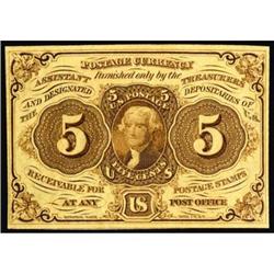 Fr 1230 5 Cents First Issue. Choice Crisp Unc.