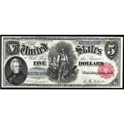 Fr 79 1880 $5 Legal Tender Note. Choice AU