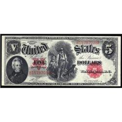 Fr 84 1907 $5 Legal Tender Note PMG Gem Unc 66EPQ