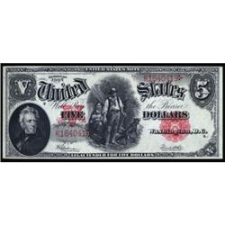 Fr 91 1907 $5 LT Note. PMG Choice Unc 64EPQ