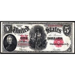 Fr 91 1907 $5 Legal Tender Note VF+