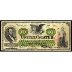 Fr 95 1863 $10 Legal Tender Note PCGS Fine 12