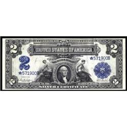 Fr 255* 1899 $2 Silver Cert Star. PCGS EF 40PPQ