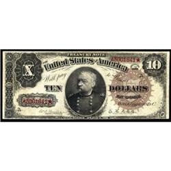 Fr 367 1890 $10 Treasury Note VF