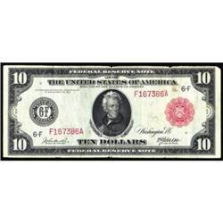 Fr 897a 1914 $10 FRN Red Seal. VF