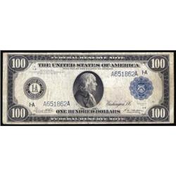 Fr 1087 1914 $100 FRN. PMG VF20