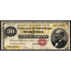 Fr 1178 1882 $20 Gold Cert CGA VF20