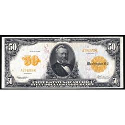 Fr 1199 1913 $50 Gold Cert PMG Choice VF35