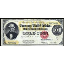 Fr 1215 1922 $100 Gold Cert. PMG VF30