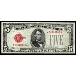 Fr 1528* 1928C $5 Legal Tender Star Note CGA VF35