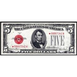 Fr 1531* 1928F $5 LT Star Note Wide I PMG