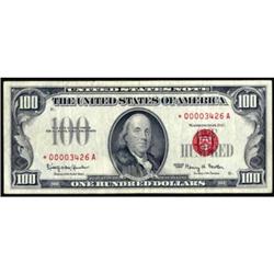 Fr 1550* 1966 $100 Legal Tender Star. PMG VF30