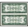 Image 2 : (2) Fr 1605 1928E $1 Silver Certs Uncut Pair PMG