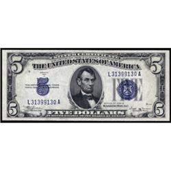 Fr 1652 1934B $5 Silver Cert. PMG Gem Unc 65EPQ