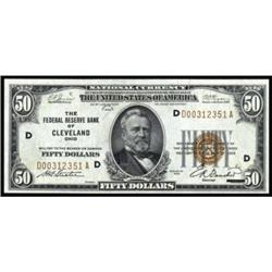Fr 1880-D 1929 $50 FRBN PCGS Very Ch.New 64PPQ