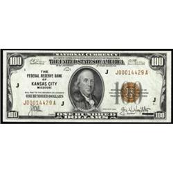 Fr 1890-J 1929 $100 FRBN. CGA Gem Unc 65