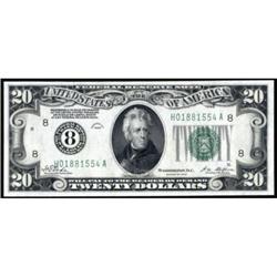 Fr 2050-H 1928 $20 FRN. PMG Gem Unc 65EPQ