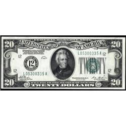 Fr 2050-L 1928 $20 FRN. PMG Ch Unc 64EPQ