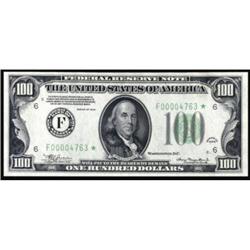 Fr 2152-F* 1934 $100 FR Star Not. PCGS