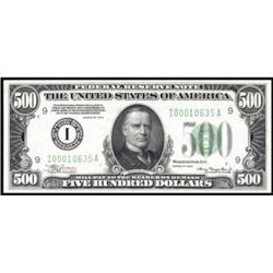 Fr 2201-I 1934 $500 FRN. CGA Choice Unc 64