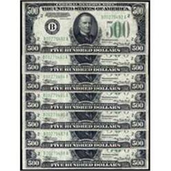 (7) Fr 2202-B 1934A $500 FRNs Consecutive Run