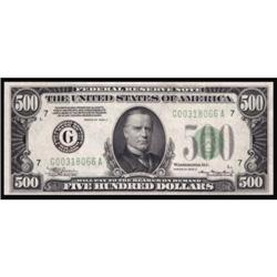 Fr 2202-G 1934A $500 FRN Mule PCGS Ch About New55