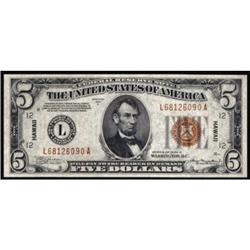 Fr 2302 1934A $5 FRN Hawaii PCGS Superb Gem New