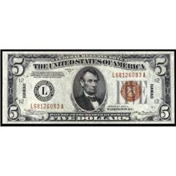 Fr 2302 1934A $5 FRN Hawaii. PCGS Gem New 66PPQ