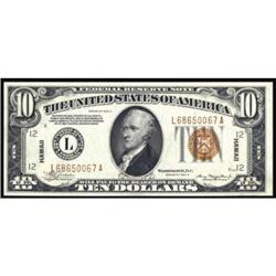 Fr 2303 1934A $10 FRN Hawaii PMG Choice Unc 64EPQ