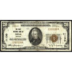 Mesa, AZ $20 1929 Ty 1 The FNB Charter #11130 F.