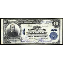 Kansas, IL $10 1902 Plain Back Fr 628 The FNB