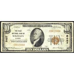 Madison, IL $10 1929 Ty 1. The FNB Charter #8457