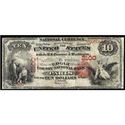 Paris, IL $10 Series 1875 Fr 401. Edgar County NB