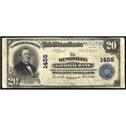 Rushville IN $20 1902 Plain Back.The Rushville NB