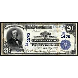 Fairfield, IA $20 1902 Plain Back Fr 650 The FNB