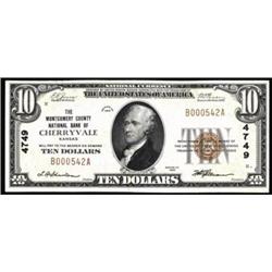 Cherryvale, KS $10 1929. Montgomery County NB