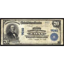 Edna, KS $20 1902 Plain Back Fr 650