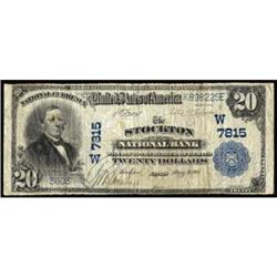 Stockton, KS $20 1902 Plain Back. The Stockton NB