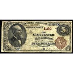 Gloucester, MA $5 1882 Brown Back Fr 467.