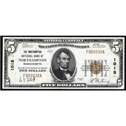 Northampton, MA $5 1929 Ty 1 The Northampton NB